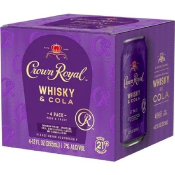 Crown Royal Whisky & Cola 4 Pack Cans