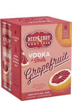 Deep Eddy Grapefruit 4 Pack Cans