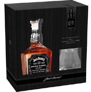 Jack Daniels Single Barrel Gift Set 750ml