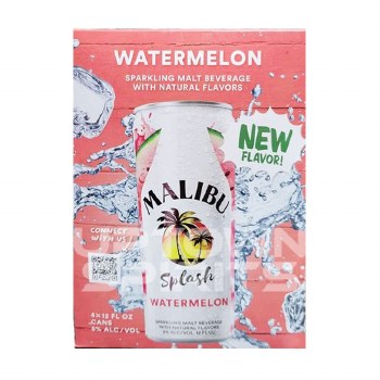 Malibu Splash Watermelon 4 Pack Cans