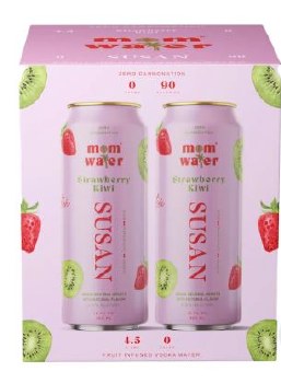 Mom Water Strawberry Kiwi Susan 4 Pack Cans