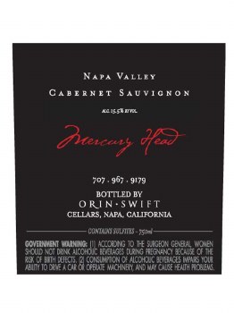 Orin Swift Mercury Head Cabernet Sauvignon 750ml