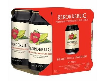 Rekorderlig Strawberry Lime 4 Pack Cans