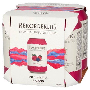 Rekorderlig Wild Berries 4 Pack Cans