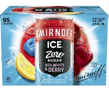 Smirnoff Ice Zero Sugar Red White & Berry 12 Pack Cans