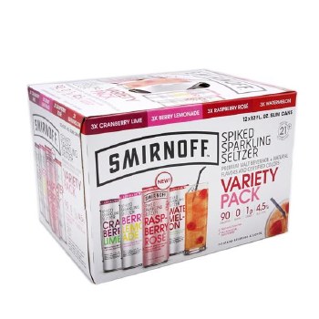 Smirnoff Seltzer Variety 12 Pack Cans