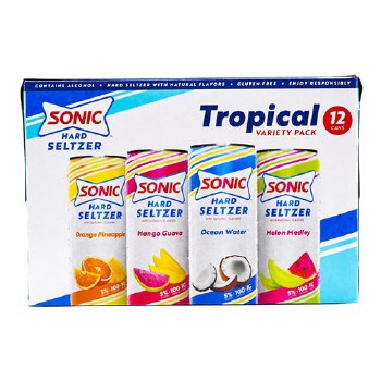 Sonic Tropical Hard Seltzer 12 Pack Cans