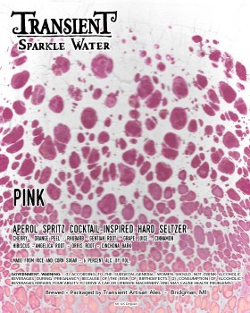 Transient Sparkle Pink 4 Pack 16oz Cans