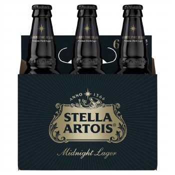 Stella Artois Midnight Lager 6 Pack Bottles
