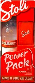 Stolichnaya Vodka Power Pack Gift Set 750ml