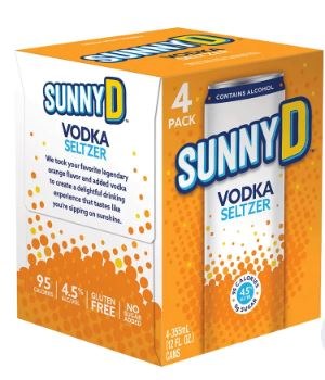 SunnyD Vodka Seltzer 4 Pack Cans