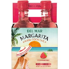 Del Mar Strawberry Margarita Wine Cocktail 4 Pack