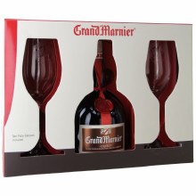 Grand Marnier Gift Set With 2 Flutes 750ml