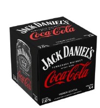 Jack Daniels Coca Cola Mixed Cocktail 4 Pack Cans