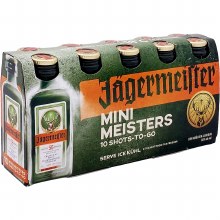 Jagermeister Mini Meisters 10 Pack 50ml