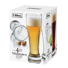 Libbey Midtown Pilsner Glass (set of 4) 16oz