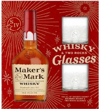 Makers Mark Bourbon 750ml With Two Glasses Gift Set