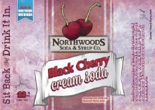 Northwoods Soda Black Cherry Cream Soda 4 Pack Bottles