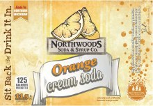 Northwoods Soda Orange Cream Soda 4 Pack Bottles