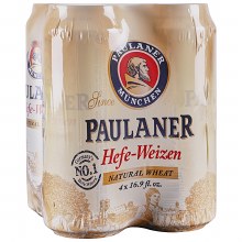 Paulaner Hefe Weizen 4 Pack 16oz Cans