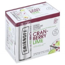 Smirnoff Seltzer Cranberry Lime 6 Pack Cans