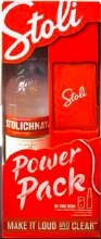 Stolichnaya Vodka Power Pack Gift Set 750ml