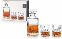 Viski 3 Piece Decanter & Tumbler Set