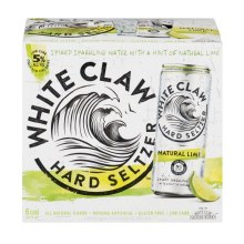 White Claw Natural Lime 6 Pack Cans