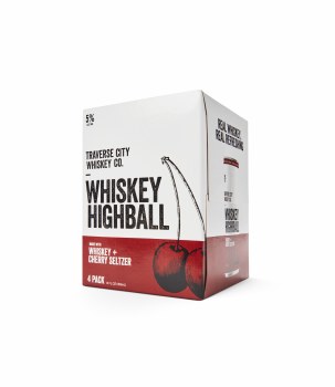 Traverse City Whiskey Co Highball Cherry Seltzer 4 Pack Cans