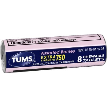 Tums Extra 750 Assorted Berry Tablets