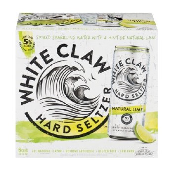 White Claw Natural Lime 6 Pack Cans