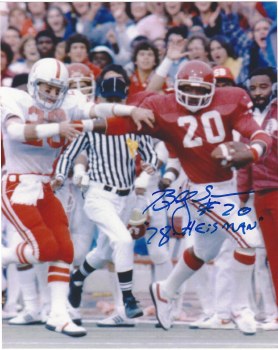BILLY SIMS AUTOGRAPHED HAND SIGNED OKLAHOMA SOONERS 8X10 PHOTO