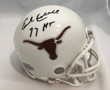 EARL CAMPBELL AUTOGRAPHED HAND SIGNED UT LONGHORNS MINI HELMET
