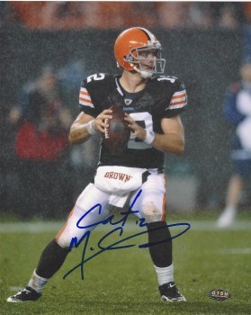 COLT MCCOY SIGNED BROWNS 8X10 PHOTO