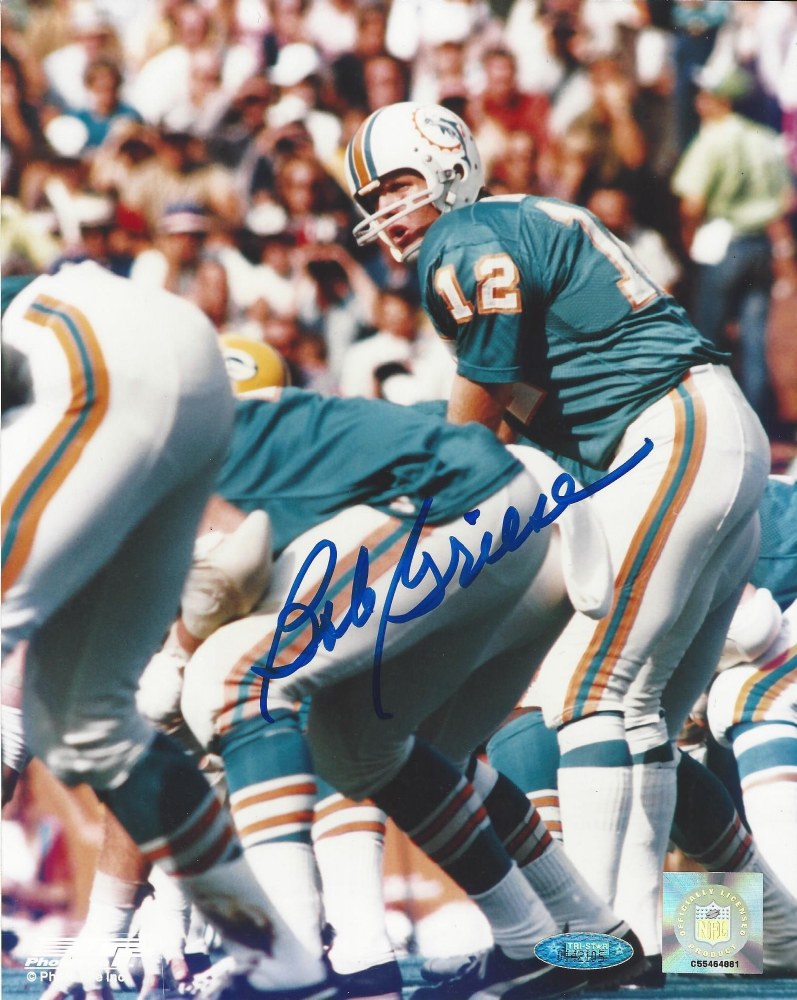 Autographed Miami Dolphins Bob Griese & Larry Csonka Fanatics Authentic  16'' x 20'' Photograph with Multiple Super Bowl Inscriptions