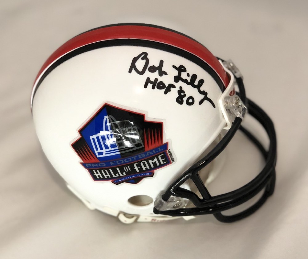 Barry Sanders Autographed Hall of Fame Mini Helmet