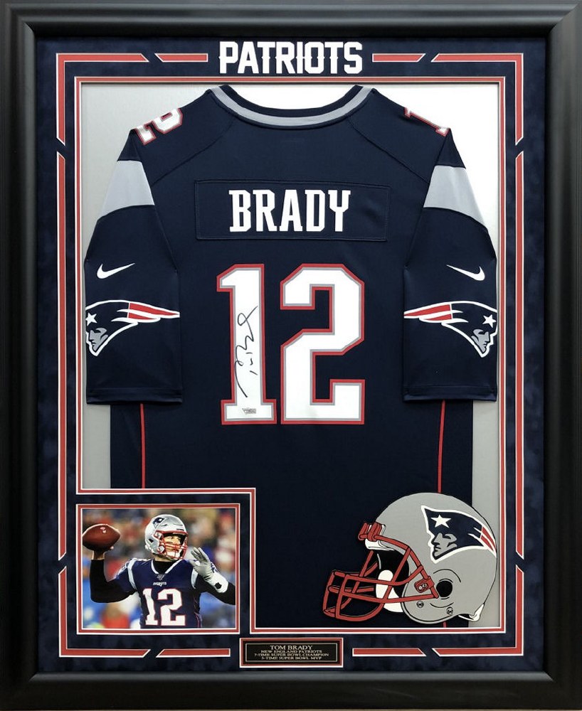 Tom Brady Signed Autographed Authentic Nike STS Jersey Framed To