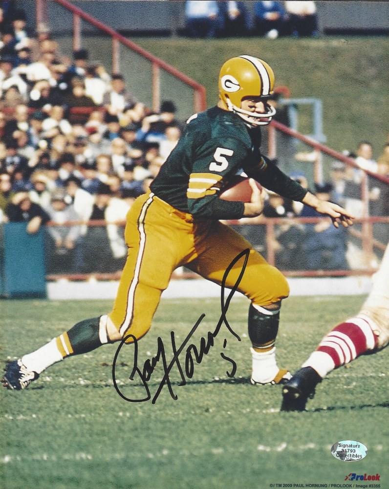 Paul Hornung Signed Jersey and Photograph