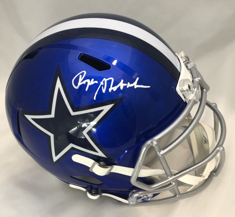 Roger Staubach Autographed Dallas Cowboys Helmet w/ Beckett