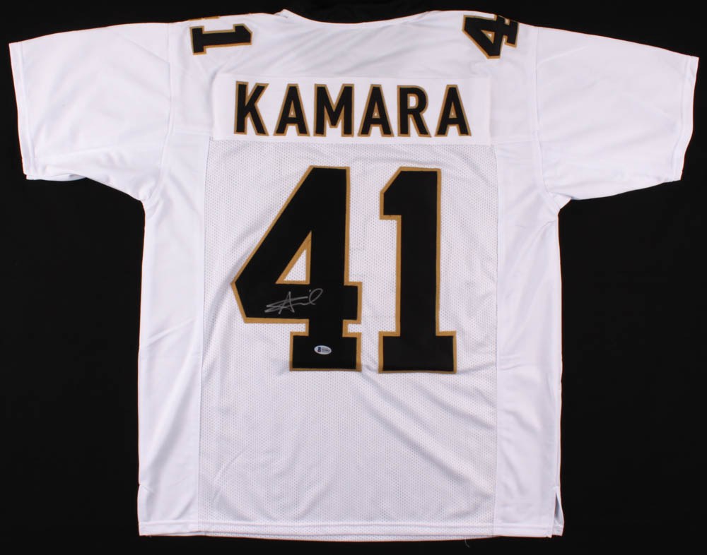 Alvin Kamara Autographed New Orleans Saints White Nike Limited Jersey