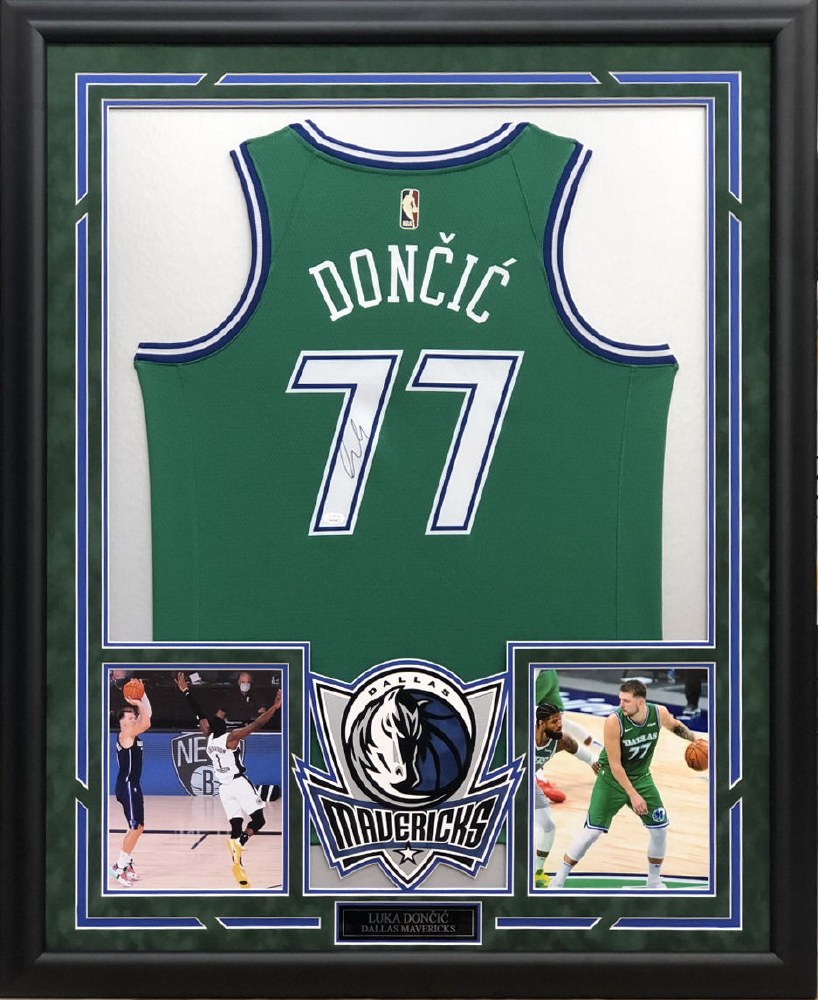 LUKA DONCIC AUTOGRAPHED HAND SIGNED AND CUSTOM FRAMED DALLAS MAVERICKS  JERSEY - Signature Collectibles