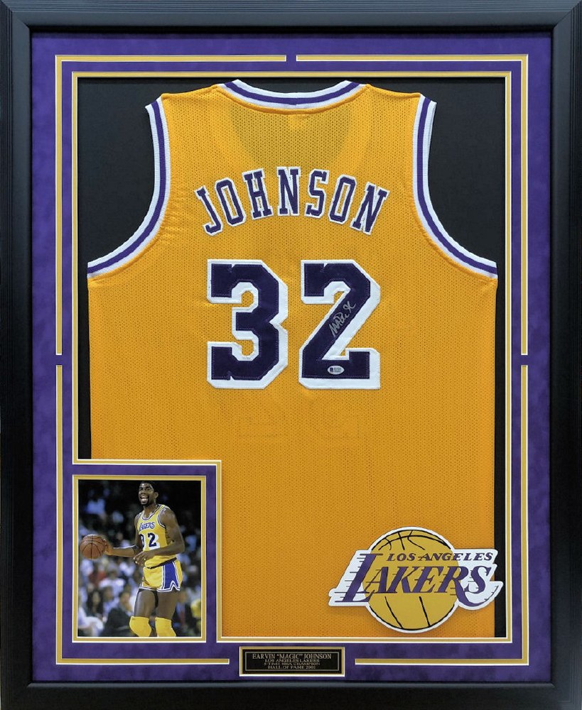 Magic Johnson Autographed Signed Framed Los Angeles Lakers 