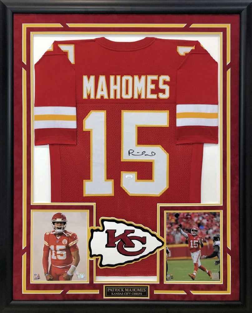 patrick mahomes autographed jersey framed
