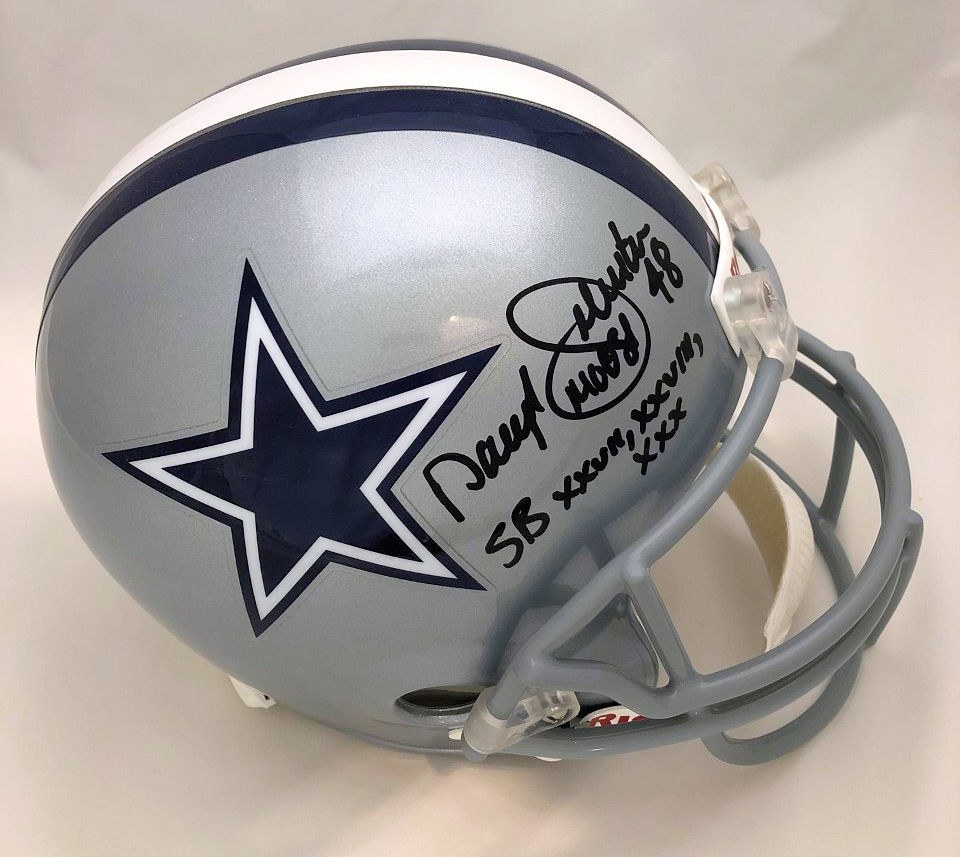 : DARYL JOHNSTON Signed Dallas COWBOYS Mini-helmet w