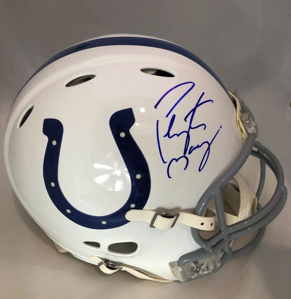 peyton manning auto mini helmet