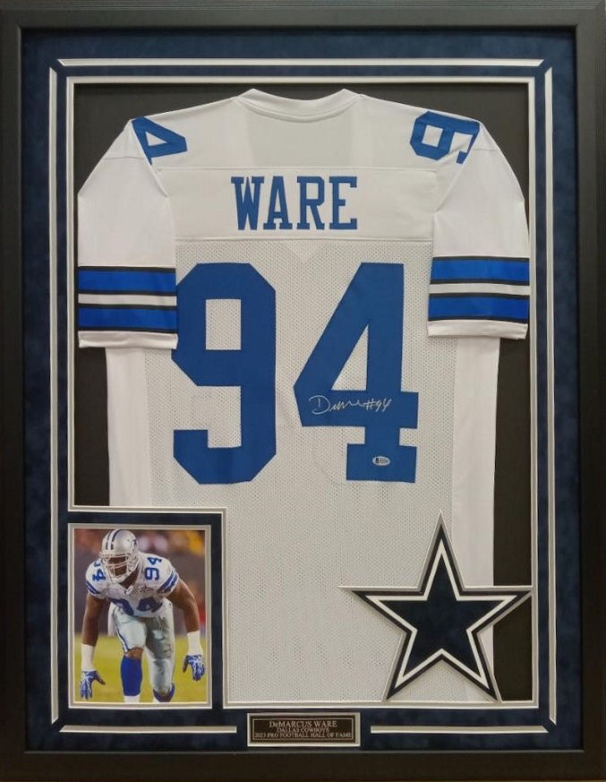 DEMARCUS WARE AUTOGRAPHED CUSTOM FRAMED DALLAS COWBOYS JERSEY - Signature  Collectibles