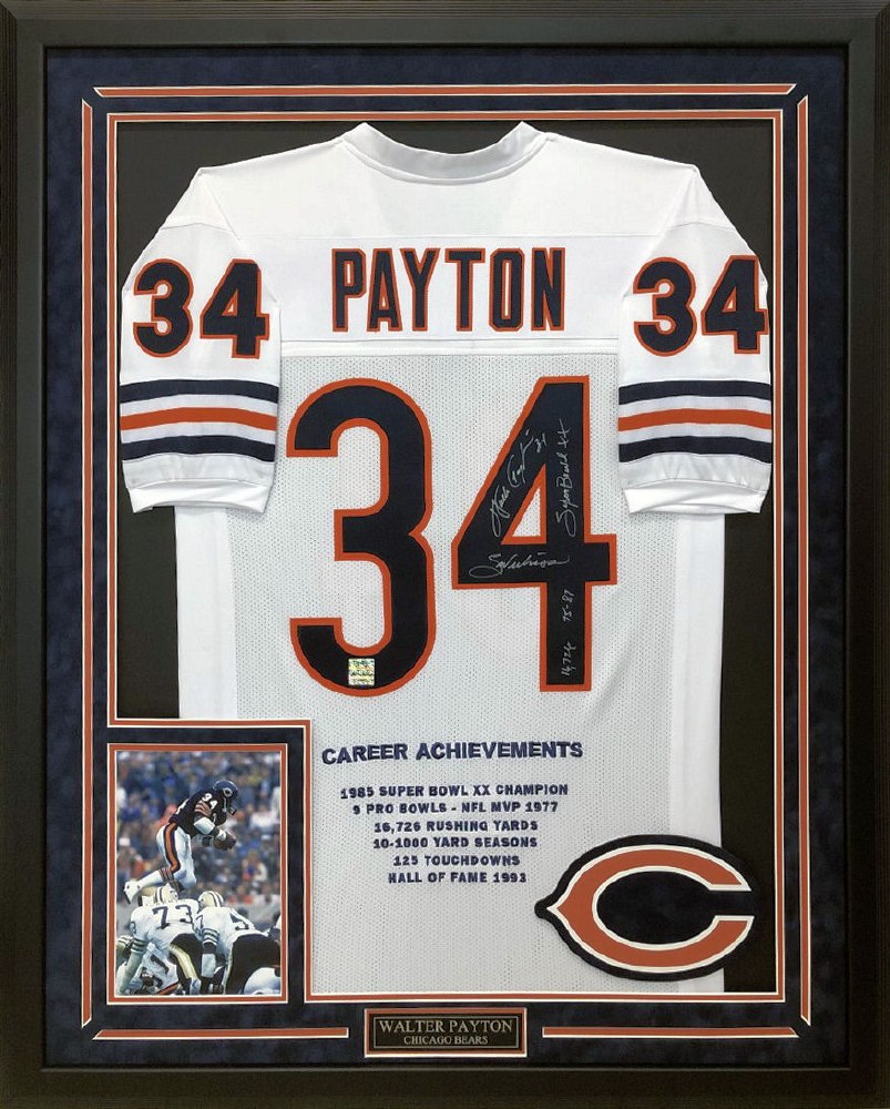 walter payton signed jersey