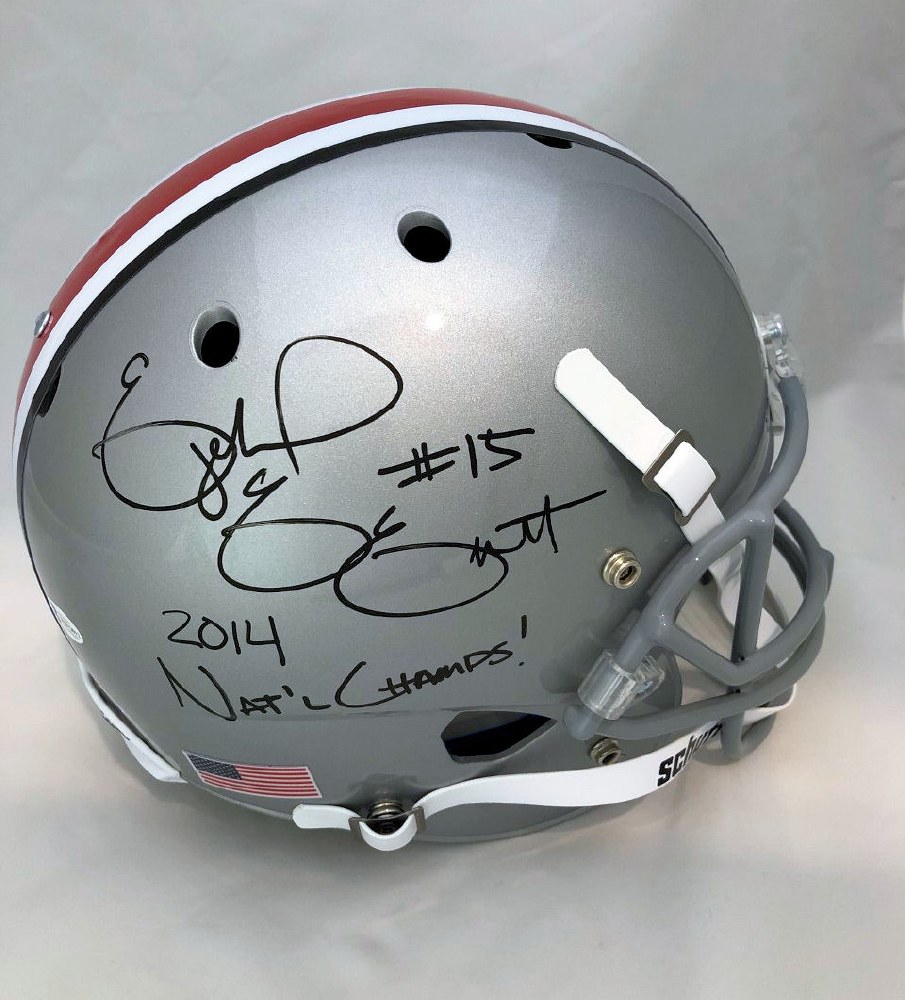 EZEKIEL ELLIOTT AUTOGRAPHED HAND SIGNED OHIO STATE MINI HELMET