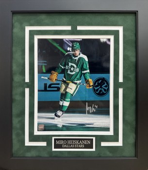 MIRO HEISKANEN AUTOGRAPHED CUSTOM FRAMED DALLAS STARS 8X10 PHOTO
