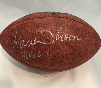 WARREN MOON AUTOGRAPHED HAND SIGNED NFL FOOTBALL